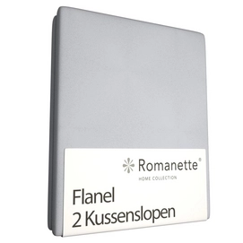 Kopfkissenbezüge Romanette Light Grey (Flanell) (2er Set)