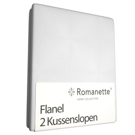 Kussenslopen Romanette Wit (Flanel) (set van 2)