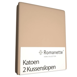 Kussenslopen Romanette Camel (Katoen) (set van 2)