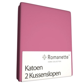 Kussenslopen Romanette Fraise Roze (Katoen) (set van 2)
