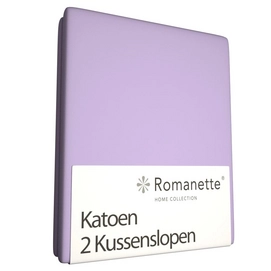 Kussenslopen Romanette Lila (Katoen) (set van 2)