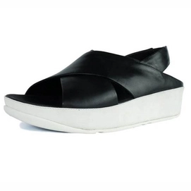 FitFlop Kys Leather Black/White