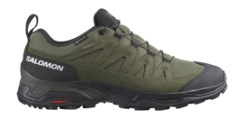 Walking Boots Salomon Men X Ward Leather GTX Deep Lichen Green Black Olive Night