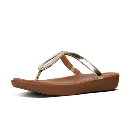 FitFlop Strata Toe Thong Mirror Gold Mirror