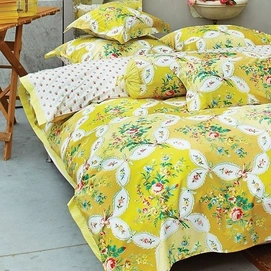 Bettwäsche Pip Studio La fleur de vie Gelb Perkal