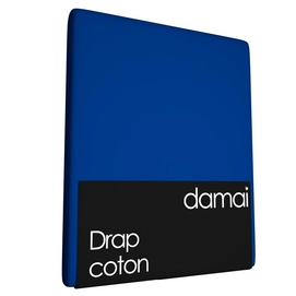 Drap Damai Bleu Marine (Coton)-160 x 260 cm (1-persoon)