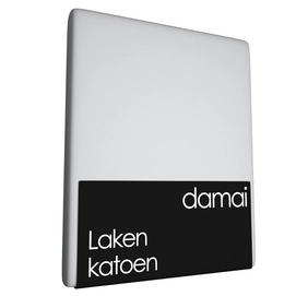 Laken Damai Light Grey (Katoen)-160 x 260 cm (1-persoon)