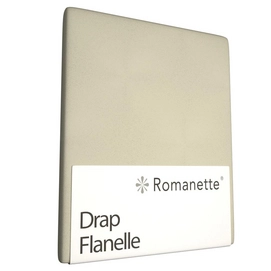 Drap Romanette Beige (Flanelle)-200 x 260 cm (2-personnes)