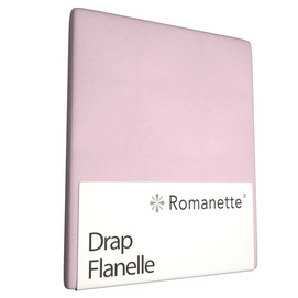 Drap Romanette Rose (Flanelle)-200 x 260 cm (2-personnes)