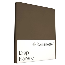 Drap Romanette Taupe (Flanelle)-150 x 250 cm (1-personne)