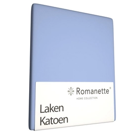 Laken Romanette Lichtblauw (Katoen)-150 x 250 cm (1-persoons)