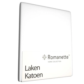 Laken Romanette Wit (Katoen)-150 x 250 cm (1-persoons)