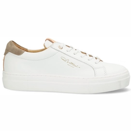Sneaker Fred de la Bretoniere FRS0874 Leather Suède Women White Taupe-Schuhgröße 37