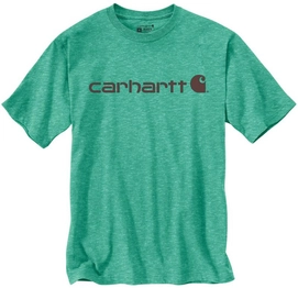 T-Shirt Carhartt Men Core Logo T-Shirt S/S Sea Green Snow Heather