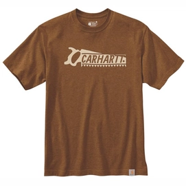 T-Shirt Carhartt Men Saw Graphic T-Shirt S/S Oiled Walnut Heather
