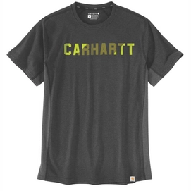 T-Shirt Carhartt Men Force Flex Block Logo Carbon Heather-L