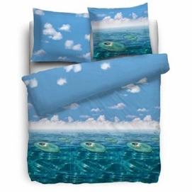Bettwäsche Refined Lars Blau Mako-Satin