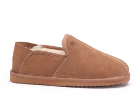 Pantoffel Warmbat Men Lock Suede Cognac