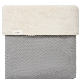 Babydeken Koeka Stockholm Teddy Steel Grey Pebble