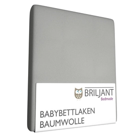 Bettlaken Briljant Hellgrau Kinder (Baumwolle)
