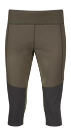 Legging Bergans Women Fløyen 3/4 Outdoor Dark Green Mud/Dark Shadow Grey Nauwsluitende pasvorm