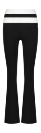 Legging House of Gravity Women Gravity Flared Tights Black Sapphire X White Topaz