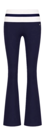 Legging House of Gravity Women Stripe Flared Tights Deep Blue X White Rib