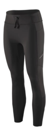 Legging Patagonia Women Endless Run 7/8 Tights Black Nauwsluitende pasvorm