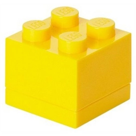 Opbergbox Lego Mini Brick 4 Geel