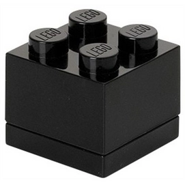 Aufbewahrungskiste Lego Mini Brick 4 Schwarz