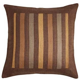 Sierkussen Libeco Flagstaff Cafénoir Stripe Linnen-50 x 50 cm