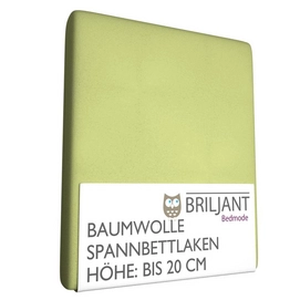 Spannbettlaken Briljant Limette Kinder (Baumwolle)