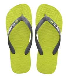 Slipper Havaianas Brasil Logo Lime Green/Grey