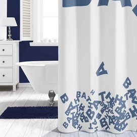 Douchegordijn Sealskin Littera Blue