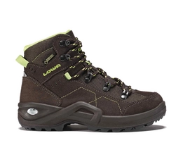 Wanderschuh Lowa Kody III GTX Mid Junior Dunkelbraun Grün Kinder