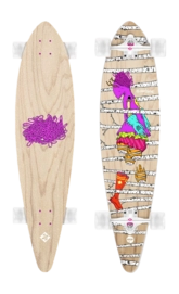 Longboard Street Surfing Pintail 40 Inch Woods