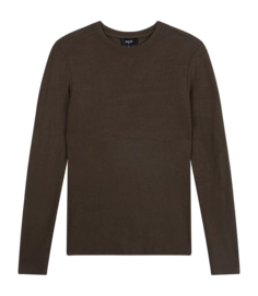 Longsleeve Alix The Label Women Fitted Rib Brown