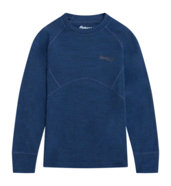 Longsleeve Bergans Kids Inner:Pure Merino Navy Blue 200 g/m²