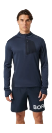 Longsleeve Björn Borg Men Borg Fleece Midlayer Night Sky