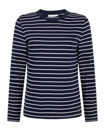 Longsleeve House of Gravity Women Stripe Long Sleeve Deep Blue X White