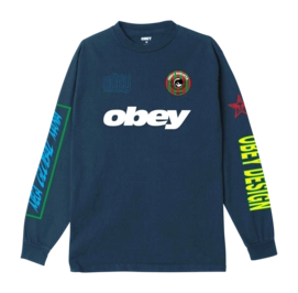 Longsleeve Obey Men Obey Mega Global Mania Pigment Dark Denim