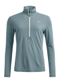 Longsleeve Ortovox Damen 185 Rocknwool Zip Neck Icy Shore Regular Fit
