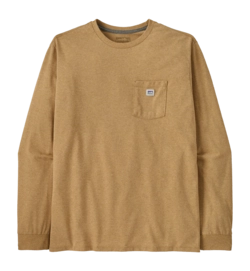 Longsleeve Patagonia Men L/S Shop Sticker Pocket Responsibili-Tee Talon Gold