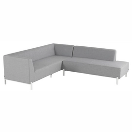 Lounge-Sofa Hartman Dion Corner White Light Grey