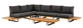 Loungeset Suns Boston Hoekopstelling Groot Matt White / Blended Anthracite