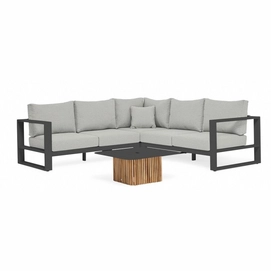 Loungeset Suns Savona Hoekopstelling Arm Matt Royal Grey / Carbon Light (4-delig)