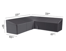 Housse pour Ensemble de Salon de Jardin Platinum AeroCover Anthracite (220 x 220 x 100 x H65/90 cm)