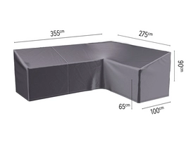 Housse pour Salon de Jardin Platinum AeroCover Angle Droit Anthracite (355 x 275 x 100 x H65/90 cm)