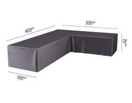 Housse pour Salon de Jardin Platinum AeroCover Droite Anthracite (400 x 300 x 100 x H70)