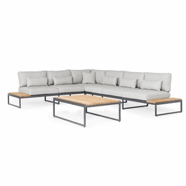 Loungeset Suns Benito 3 Seater Corner 2 Seater MRG / Soft Grey Mixed Weave (4-delig)